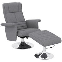 MASSAGESESSEL mit Fußhocker, Elektrischer Relaxsessel mit Liegefunktion Stahl - Dunkelgrau, Kunststoff (95/88/78cm) - HOMCOM