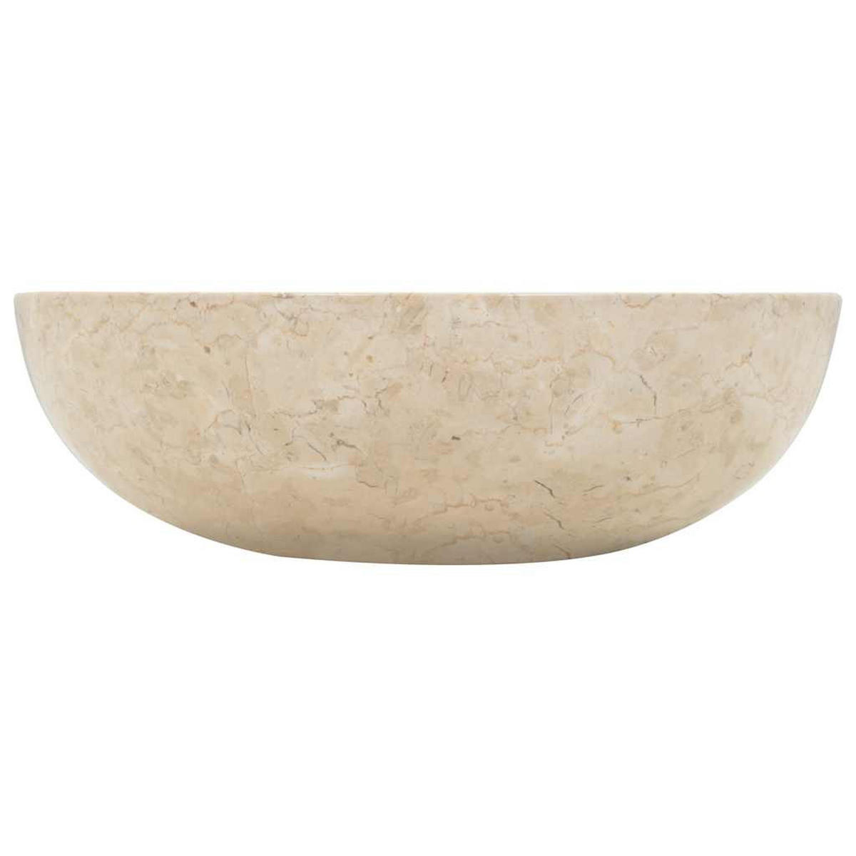 WASCHBECKEN 40/12 Cm Marmor Creme - Creme, Stein (40/12/40cm) - vidaXL