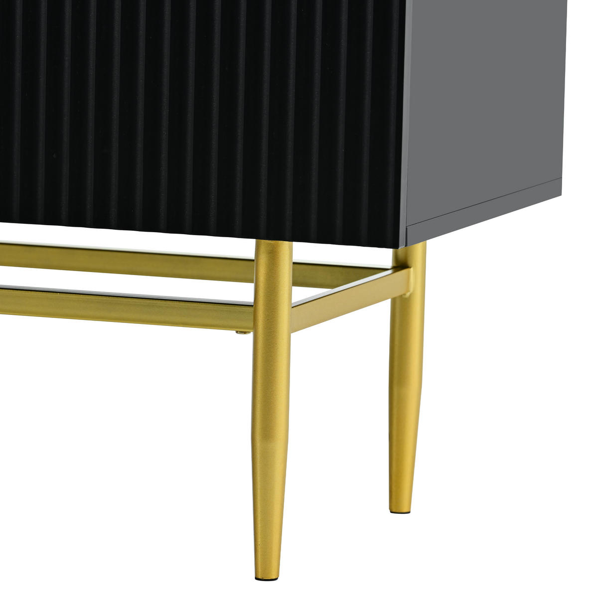 SIDEBOARD Schwarz 153/41/80 cm - Schwarz, Holzwerkstoff (40.5/80/152.5cm) - Urban Meuble