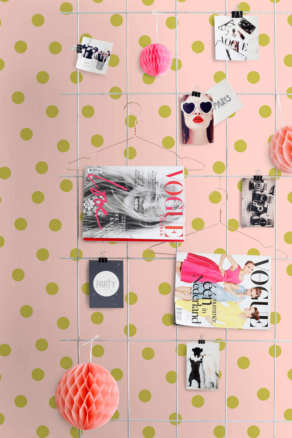 TAPETE Punkte 50 x 900 cm - Pink, Papier (50/0.1cm) - ESTAhome