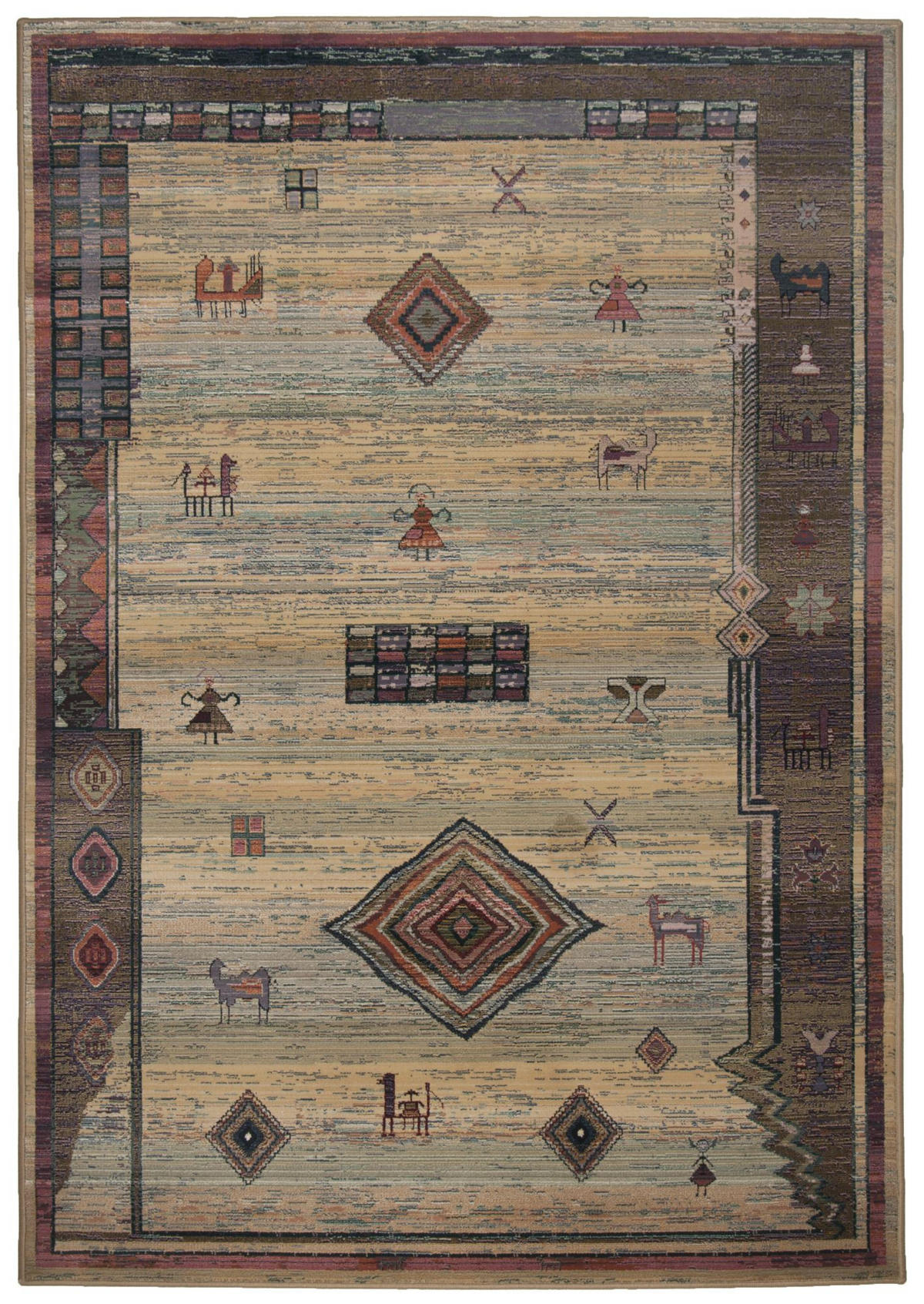 WEBTEPPICH Gabiro 002 160x235 cm - Beige, Textil (160/235cm) - THEKO