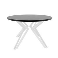 ESSTISCH ausziehbar aus MDF, Schwarz - Schwarz/Weiß, Holzwerkstoff (120/120/76cm) - Idohome