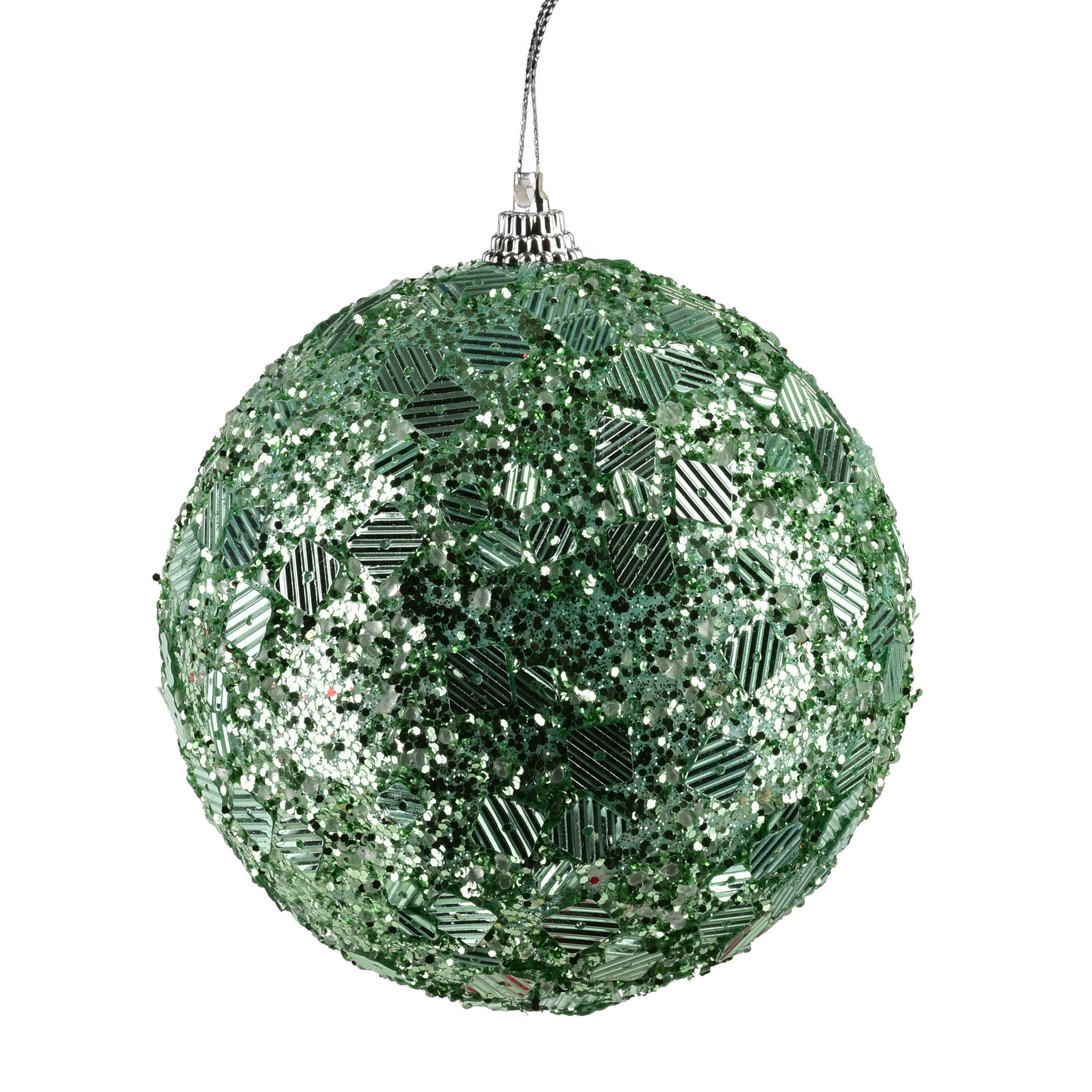 WEIHNACHTSKUGEL SANTA LILA 10 cm Styropor - Grün, Kunststoff (14/12/12cm) - Mondex