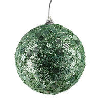 WEIHNACHTSKUGEL SANTA LILA 10 cm Styropor - Grün, Kunststoff (14/12/12cm) - Mondex