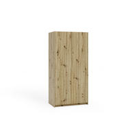 DREHTÜRENSCHRANK Apollonia ohne Spiegel 100x204cm 2-türig, artisan, goldene Griffe - Goldfarben/Braun, Kunststoff (58/205/100cm) - Margaret Hadas24