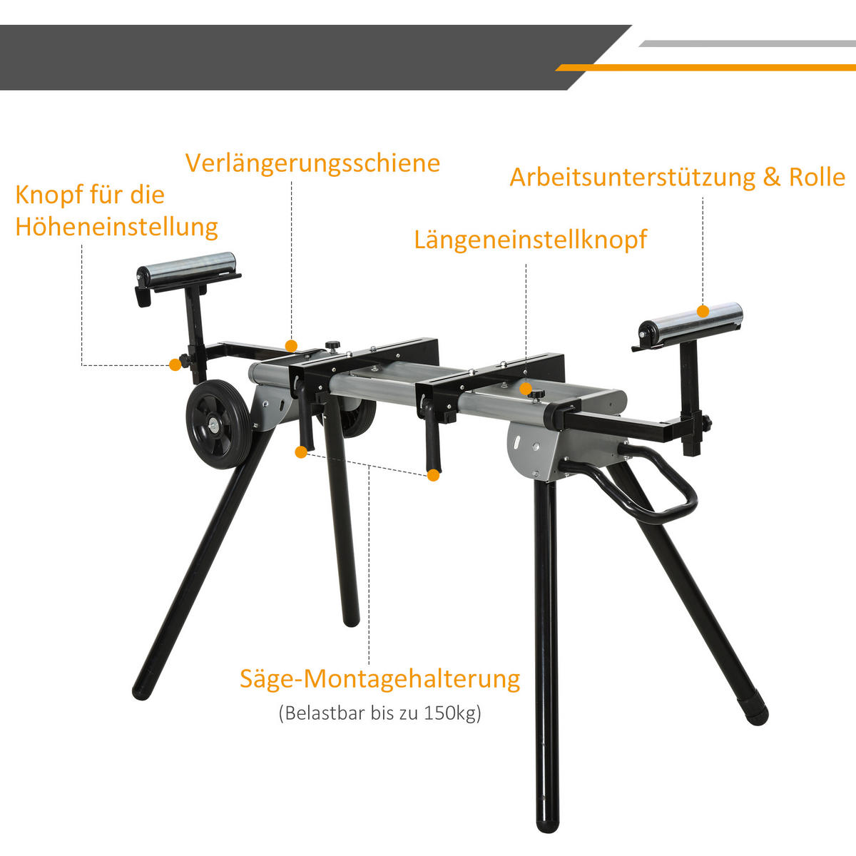ARBEITSTISCH, Stahl, Schwarz+Silber - Multicolor, Metall (245/73/96cm) - DURHAND