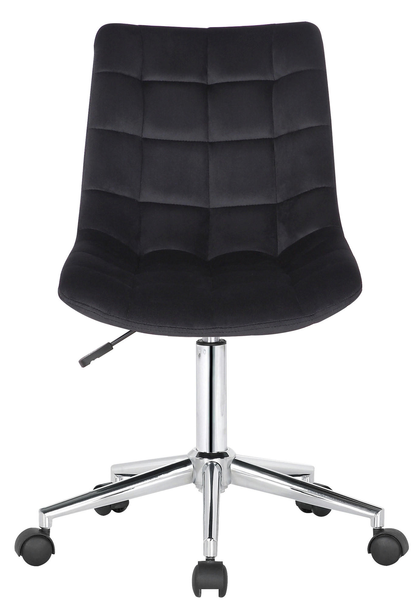 DREHSTUHL Samt schwarz - Chromfarben/Schwarz, Textil/Metall (46/81/62cm) - CLP