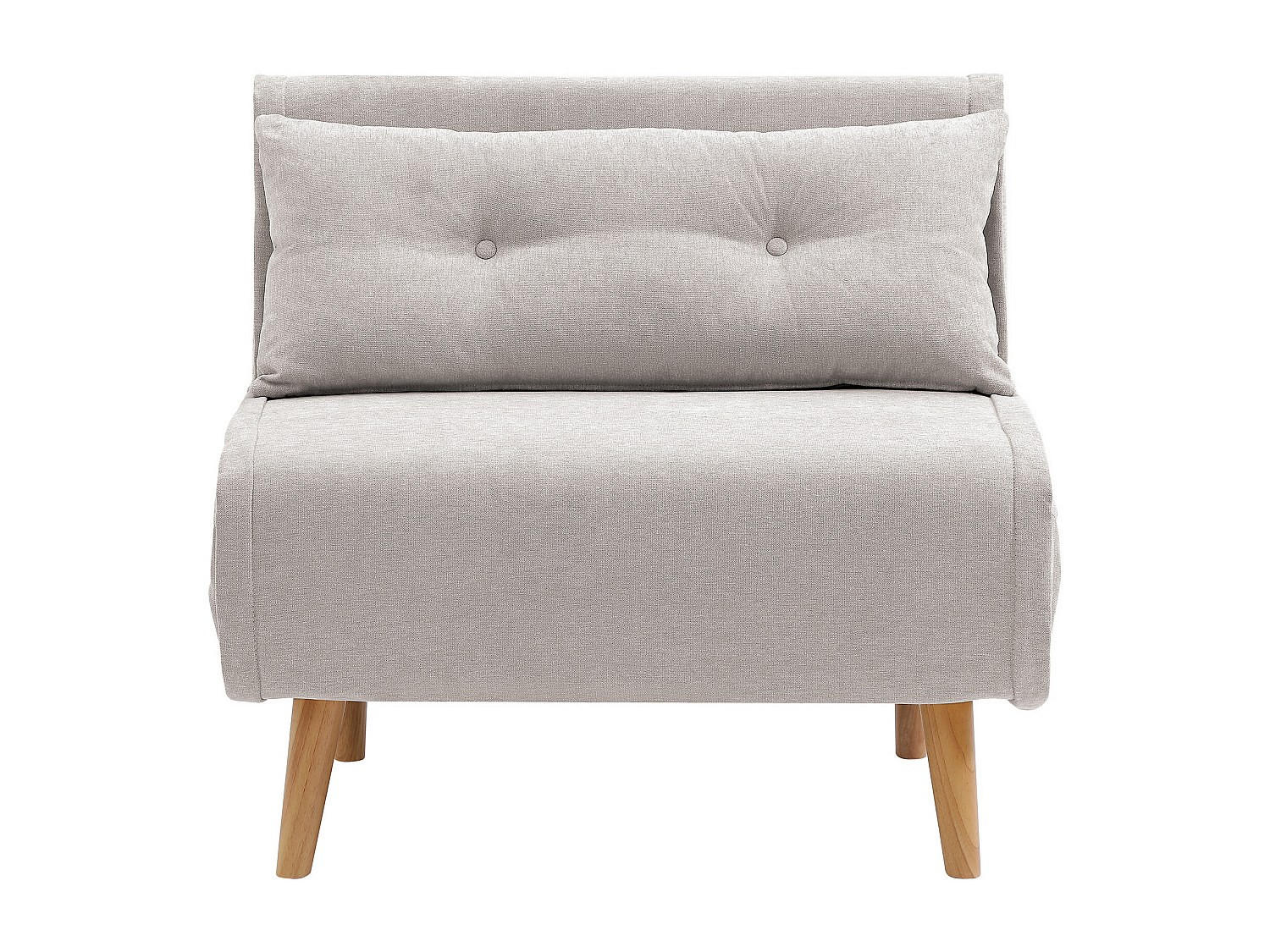SCHLAFSESSEL - 1 Person - stoff - beige Valerio - Beige, Holz/Textil (90/81/78cm) - Vente-Unique