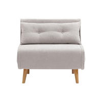 SCHLAFSESSEL - 1 Person - stoff - beige Valerio - Beige, Holz/Textil (90/81/78cm) - Vente-Unique