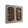 SCHWEBETÜRENSCHRANK Bahrajn 200 mit Schubladen - Kaschmir/Silberfarben, Holzwerkstoff/Kunststoff (200/200/62cm) - MIRJAN24