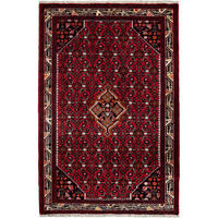 ORIENTTEPPICH handgeknüpft Assadabad Rot 161/106 cm Schurwolle - Rot, Textil (106/161cm) - Looma