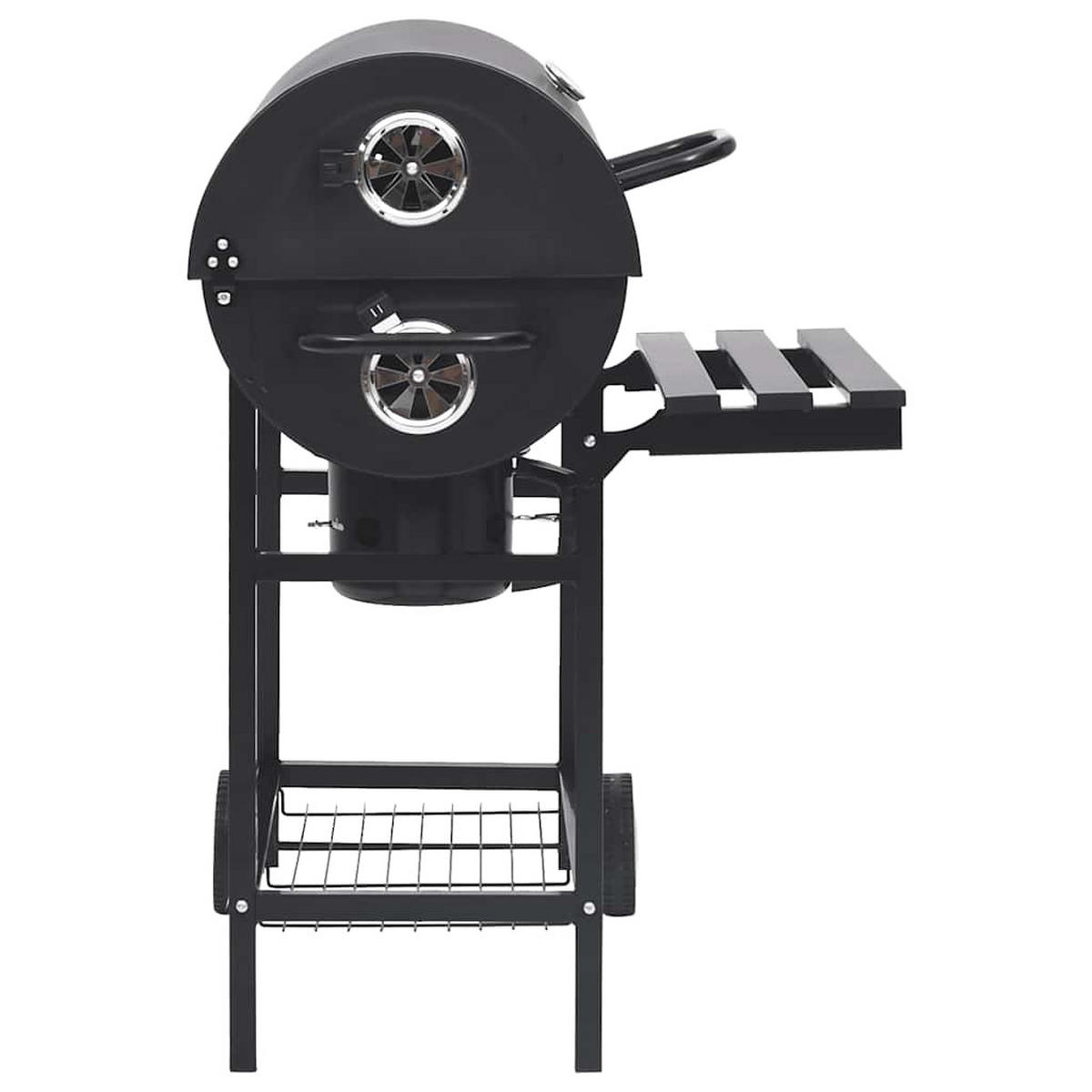 GRILLWAGEN Mit Rädern Und Ablagen Schwarz Stahl 115/85/95 Cm - Schwarz, Metall (30/93/68cm) - vidaXL
