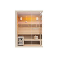 FINNISCHE Sauna - 3 Personen - Holz, Platte - Naturfarben Hell - - Naturfarben, Holz (150/200/120cm) - Vente-Unique