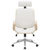 BÜROSTUHL Daytona natura/weiß - Chromfarben/Weiß, Metall (70/125/70cm) - TPFLiving