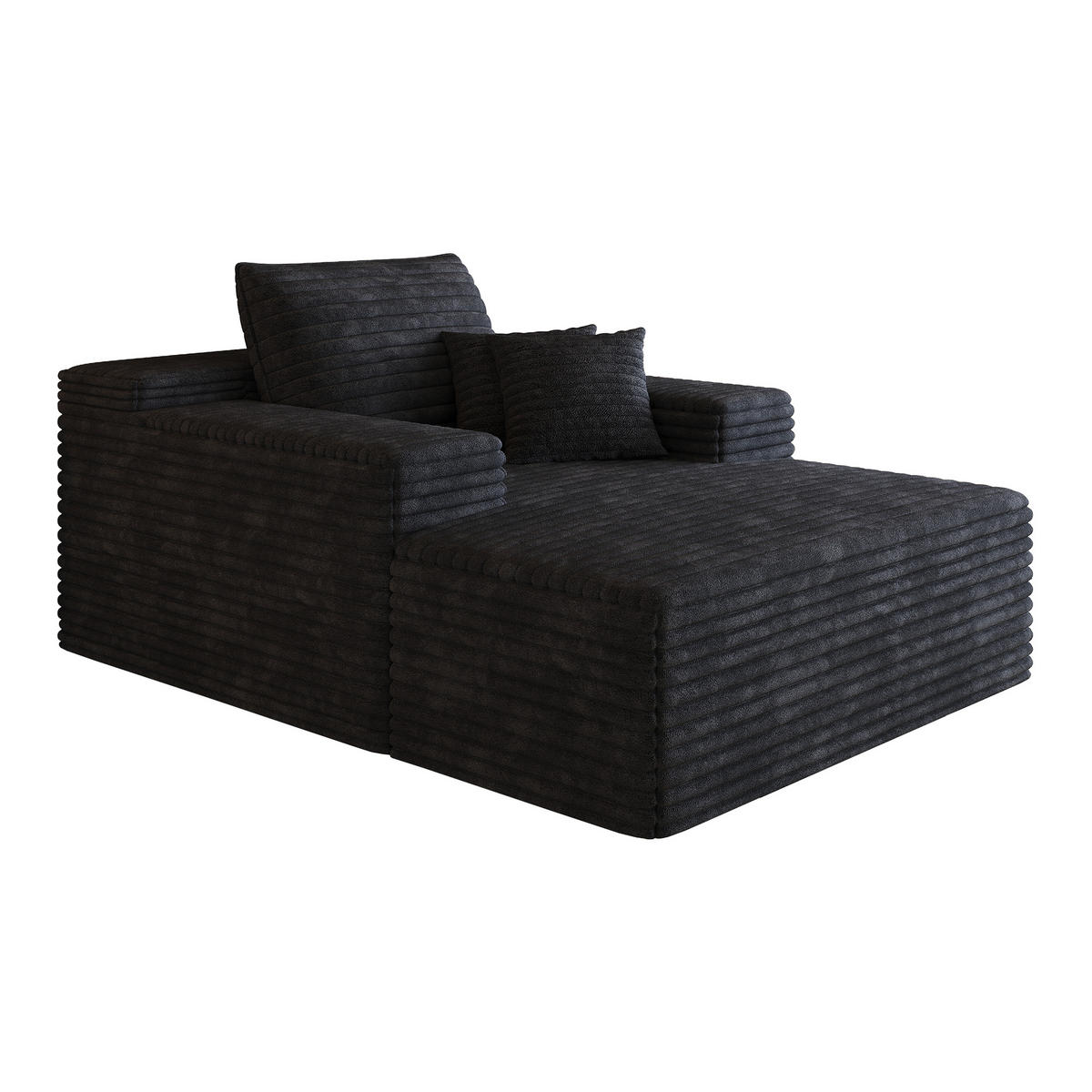 SCHLAFSOFA DE-34763 mit tiefer Sitzfläche Schwarz - Schwarz, Textil (159/60/115cm) - ComfortXL