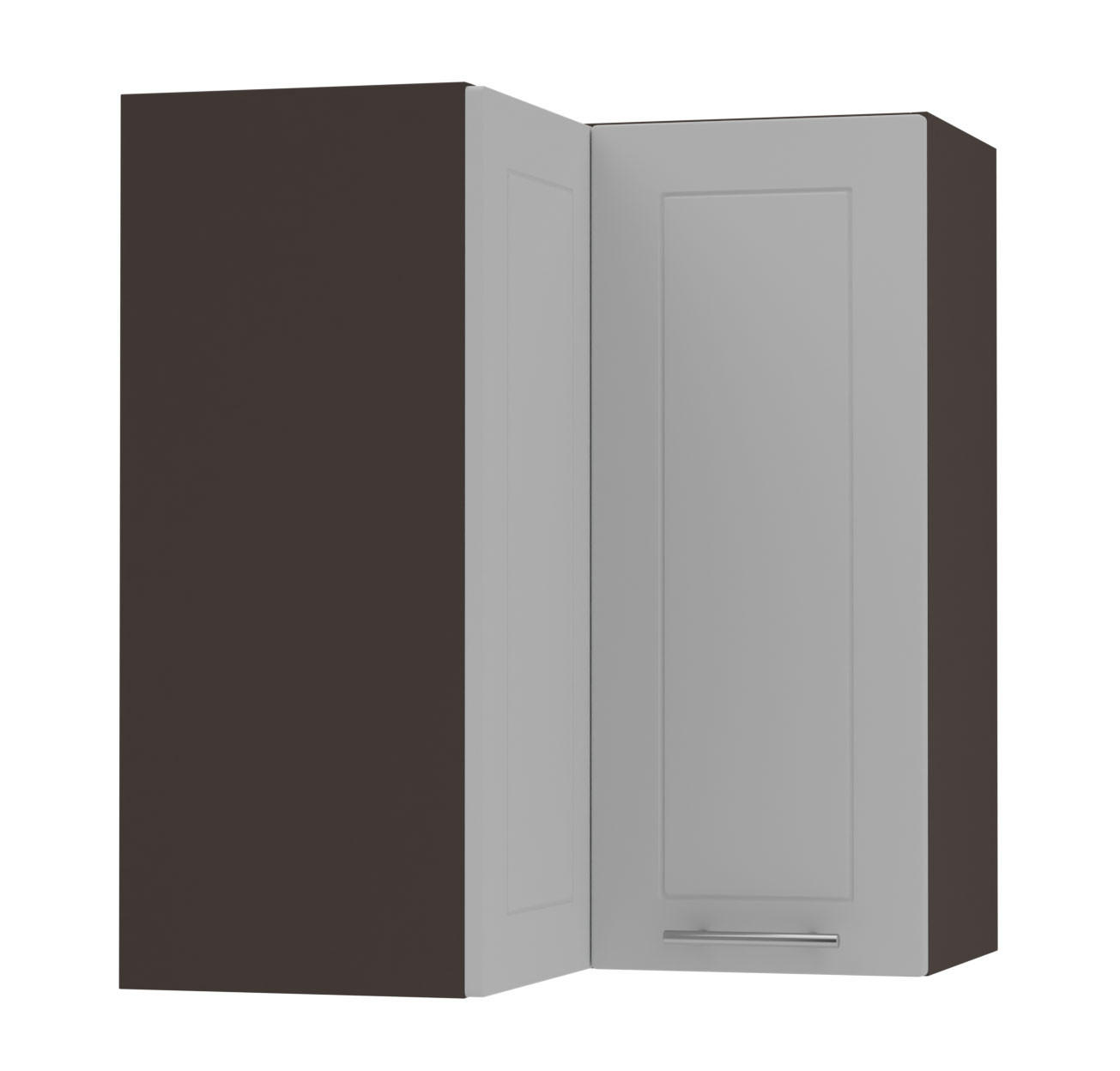 ECKHÄNGESCHRANK Kvantum W12/60 Dust Grey Matt / Lava Matt 60 / 60 / 72cm - Dunkelgrau/Grau, Holz/Holzwerkstoff (60/72/60cm) - Feldmann-Wohnen