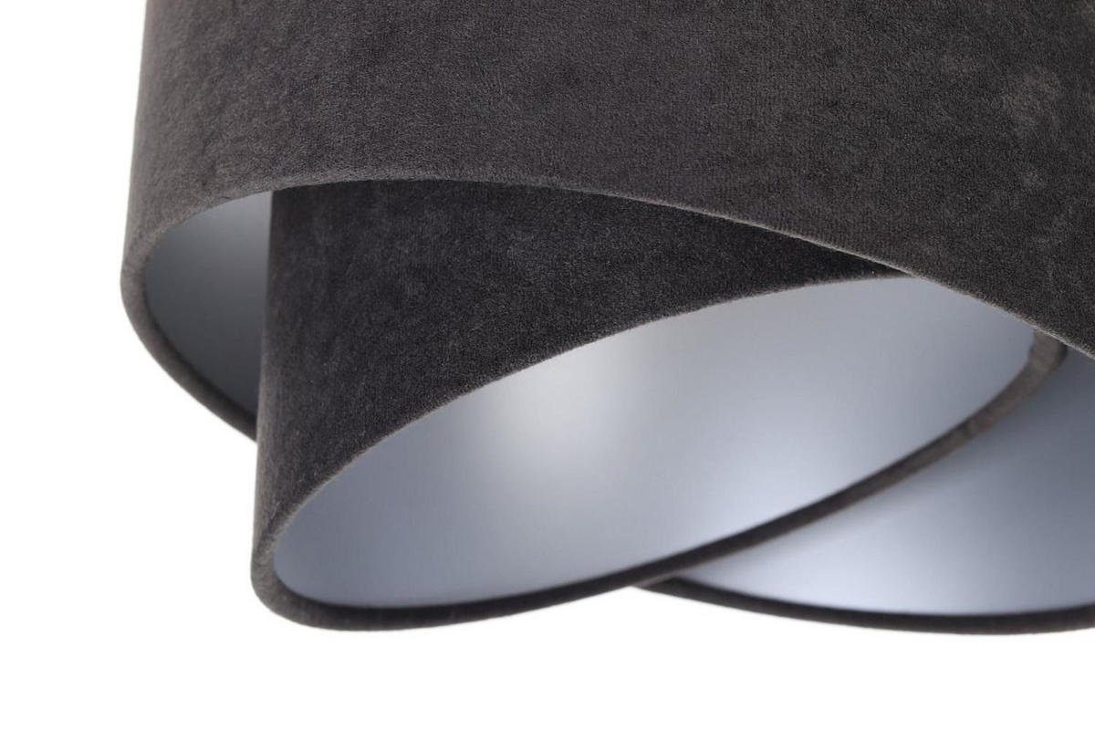 HÄNGELEUCHTE Schwarz 30/18 cm - Silberfarben, Kunststoff (30/0.3/18cm) - ONZENO