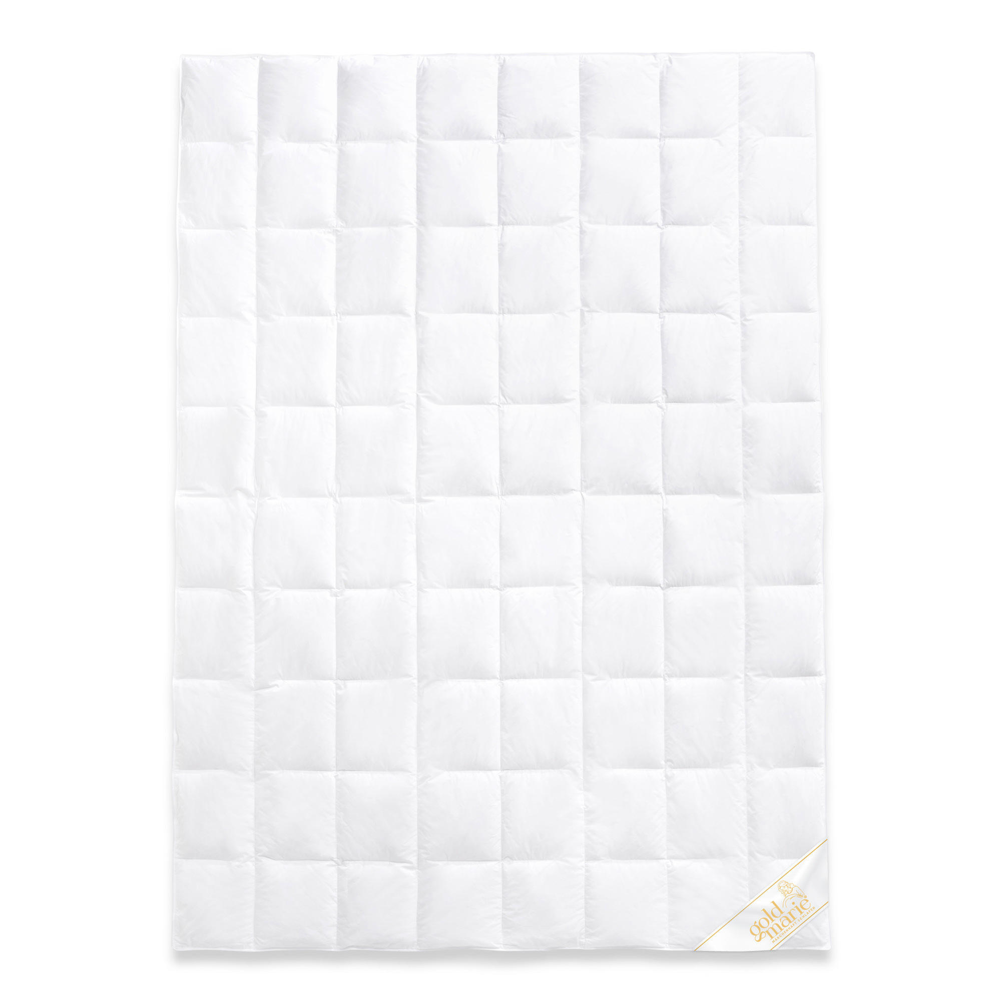 SOMMERBETTDECKE GOLDIE Gänsedaunen leicht - Weiß, Naturmaterialien/Textil (155/220cm) - Goldmarie 