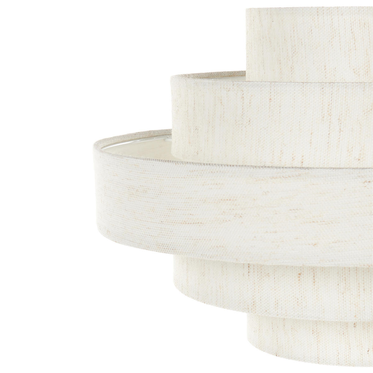 HÄNGELEUCHTE Weiß Erebato - Creme, Textil (40/40/80cm) - Beliani