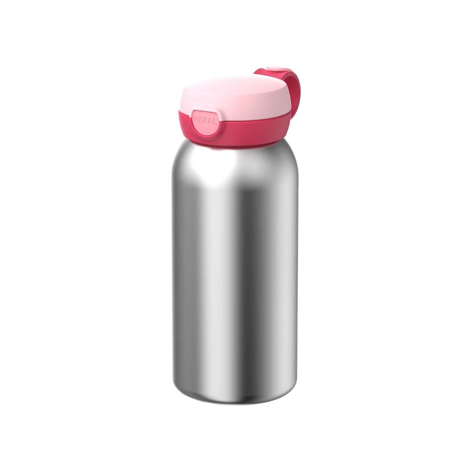 EDELSTAHL-TRINKFLASCHE MIT KLAPPDECKEL Campus Cool Pink 600 ml - Rosa, Kunststoff/Metall (0.6L) - Mepal