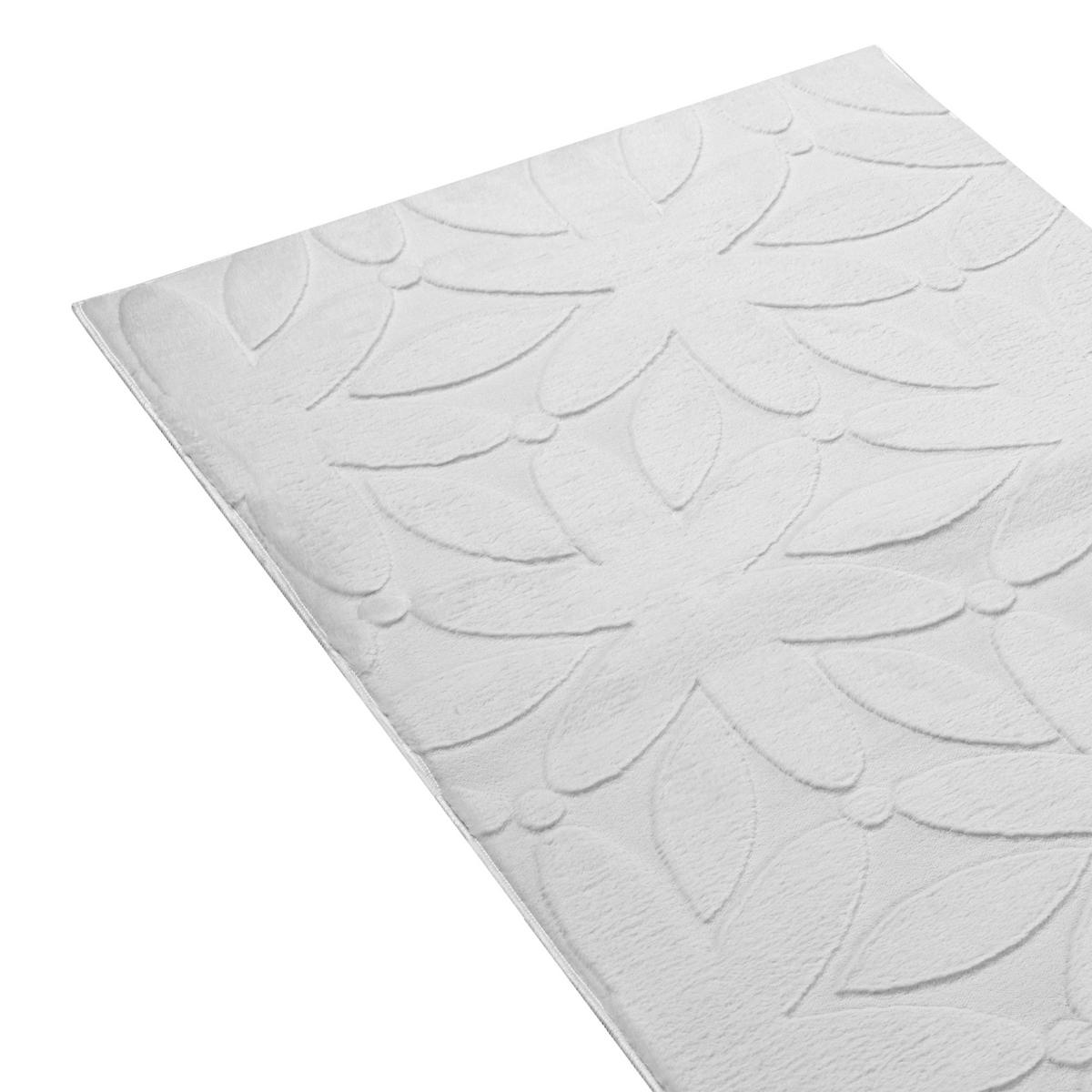 TEPPICH Hellgrau 80/300 cm Hood - Hellgrau/Grau, Textil (80/300cm) - Beliani