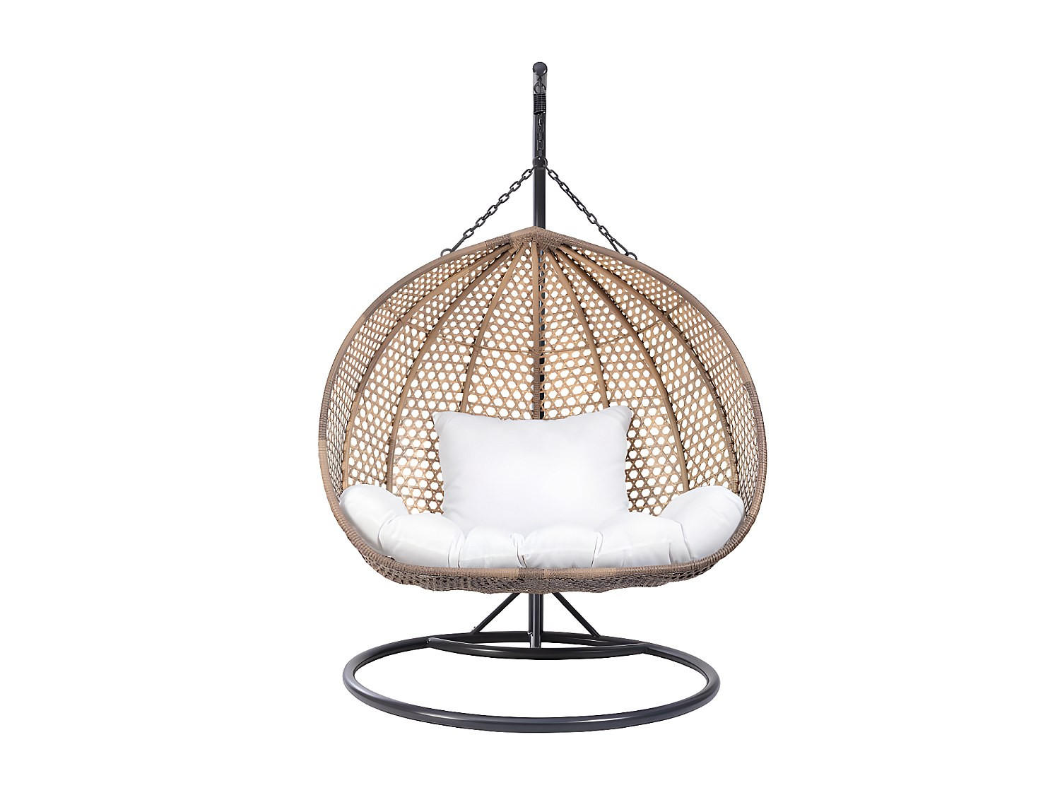 HÄNGESESSEL - 2 Personen - Harz - Beige - - Beige, Kunststoff (130/195/106cm) - Vente-Unique