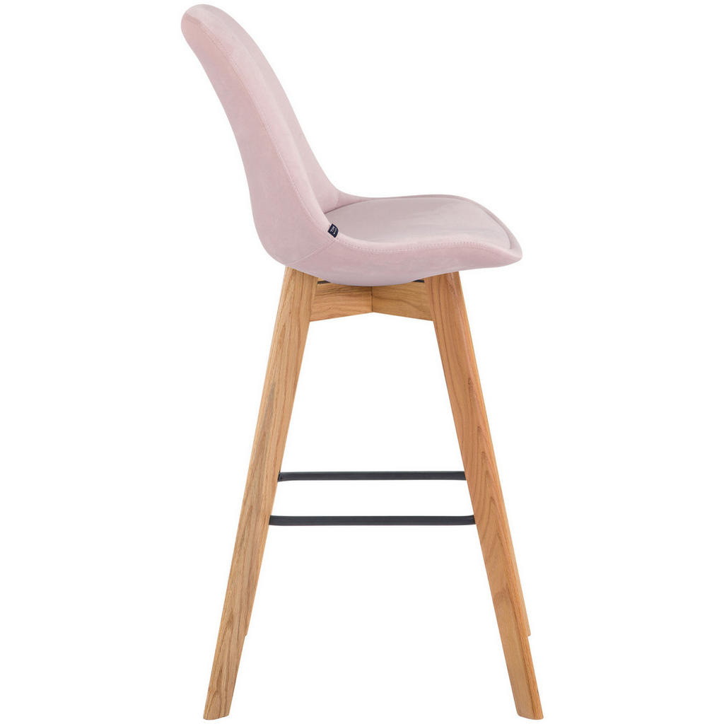 Thumbnail - TPFLiving Barhocker, Rosa, Textil, Gittergestell, 48x100x56 cm, Esszimmer, Barmöbel, Barhocker