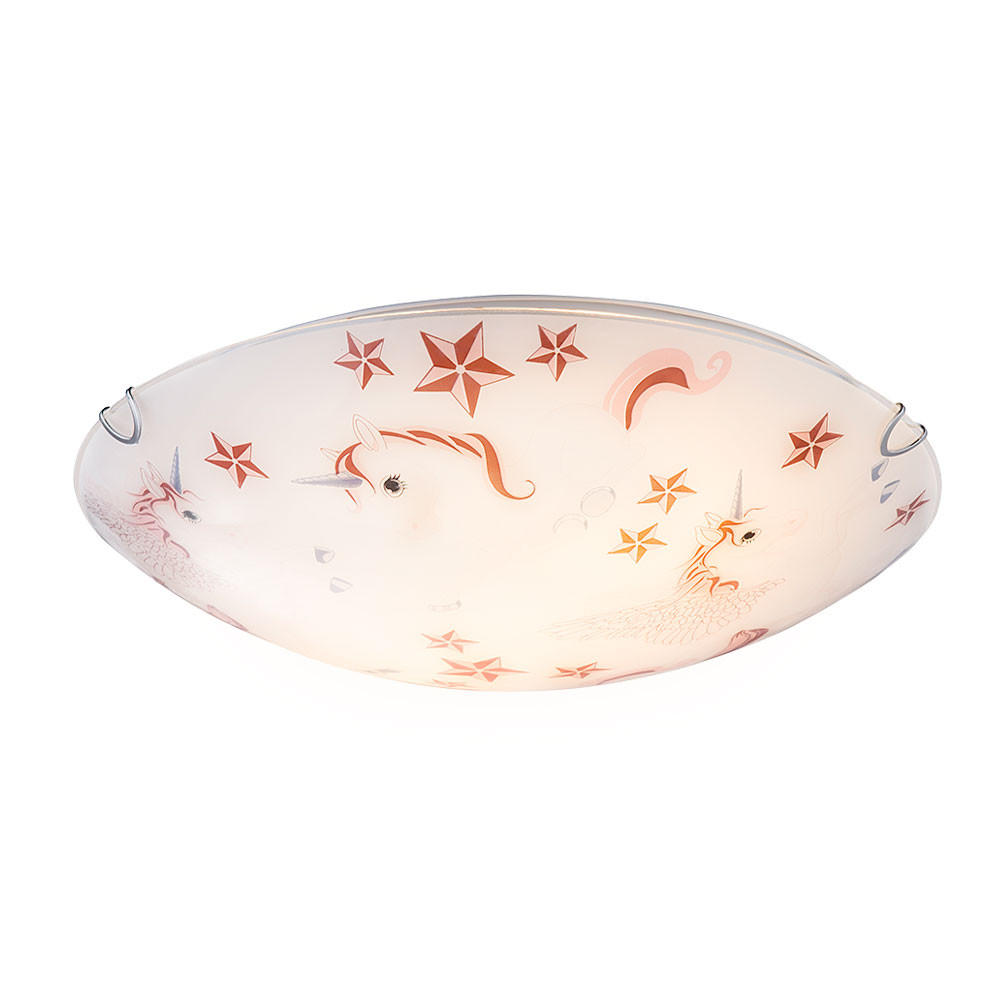 DECKENLEUCHTE Glas Metall Weiß - Weiß, Glas (40/40/10cm) - Globo Lighting