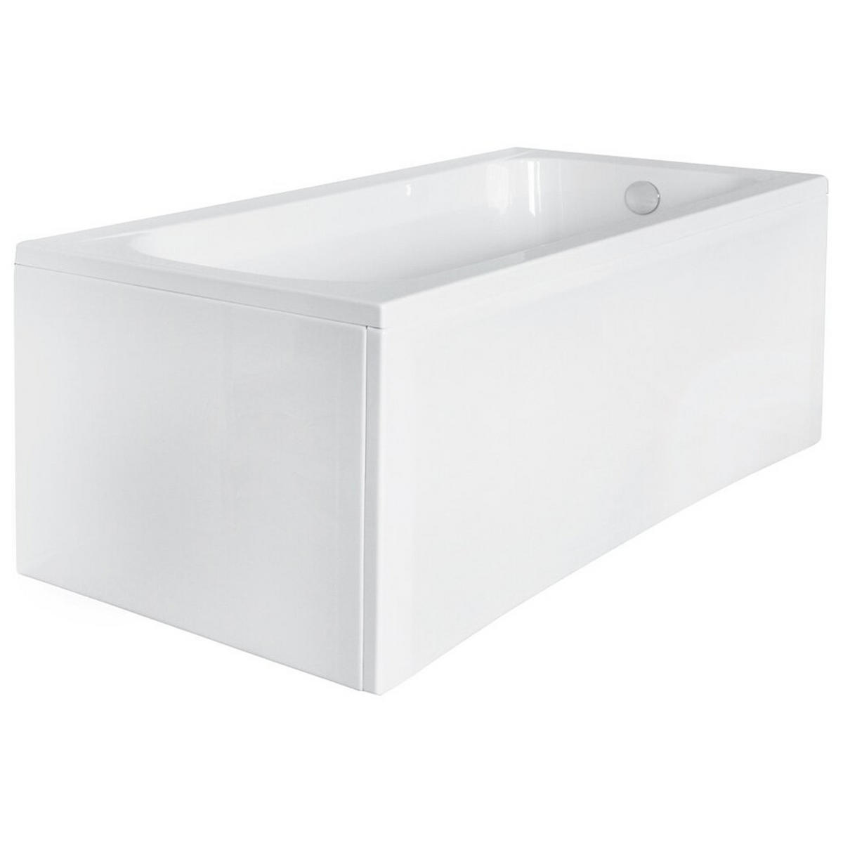 BADEWANNE Rechteck CONTINEA 150/70 mit Schürze Ablauf Füße - Weiß, Kunststoff (70/55.5/150cm) - bad land