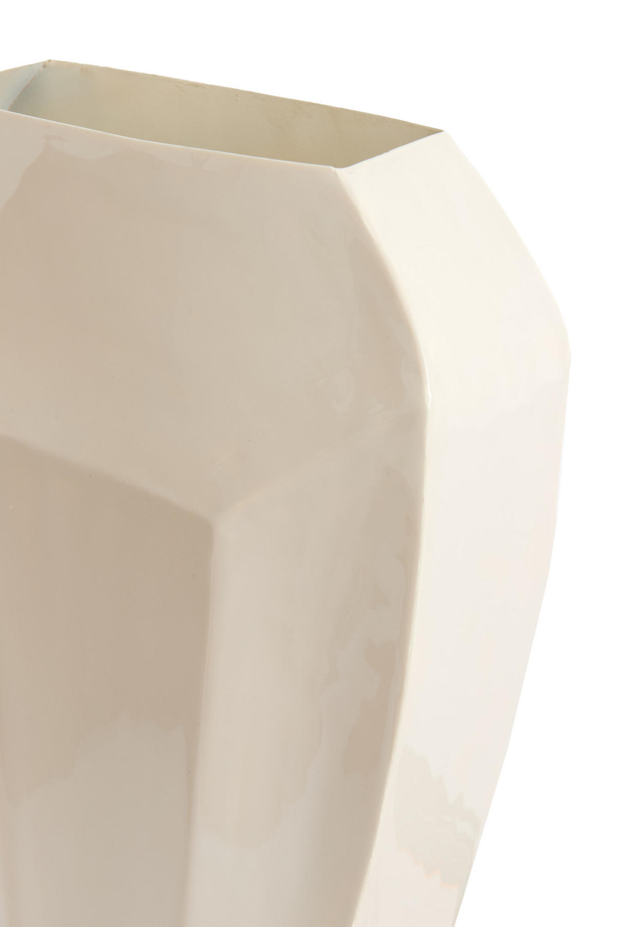 VASE Cordoba Weiß 25/11/34 cm - Creme, Metall (34cm) - Light & Living