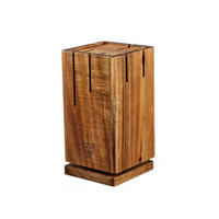 MESSERBLOCK Rotierender Skagen - Braun, Holz (12/39/12cm) - Björn