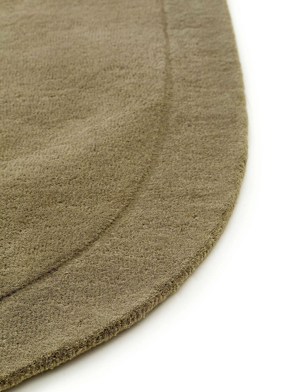 WOLLTEPPICH Shape Hellgrün 80x250 cm - Grün, Naturmaterialien/Textil (80/1cm) - KUNSTLOFT