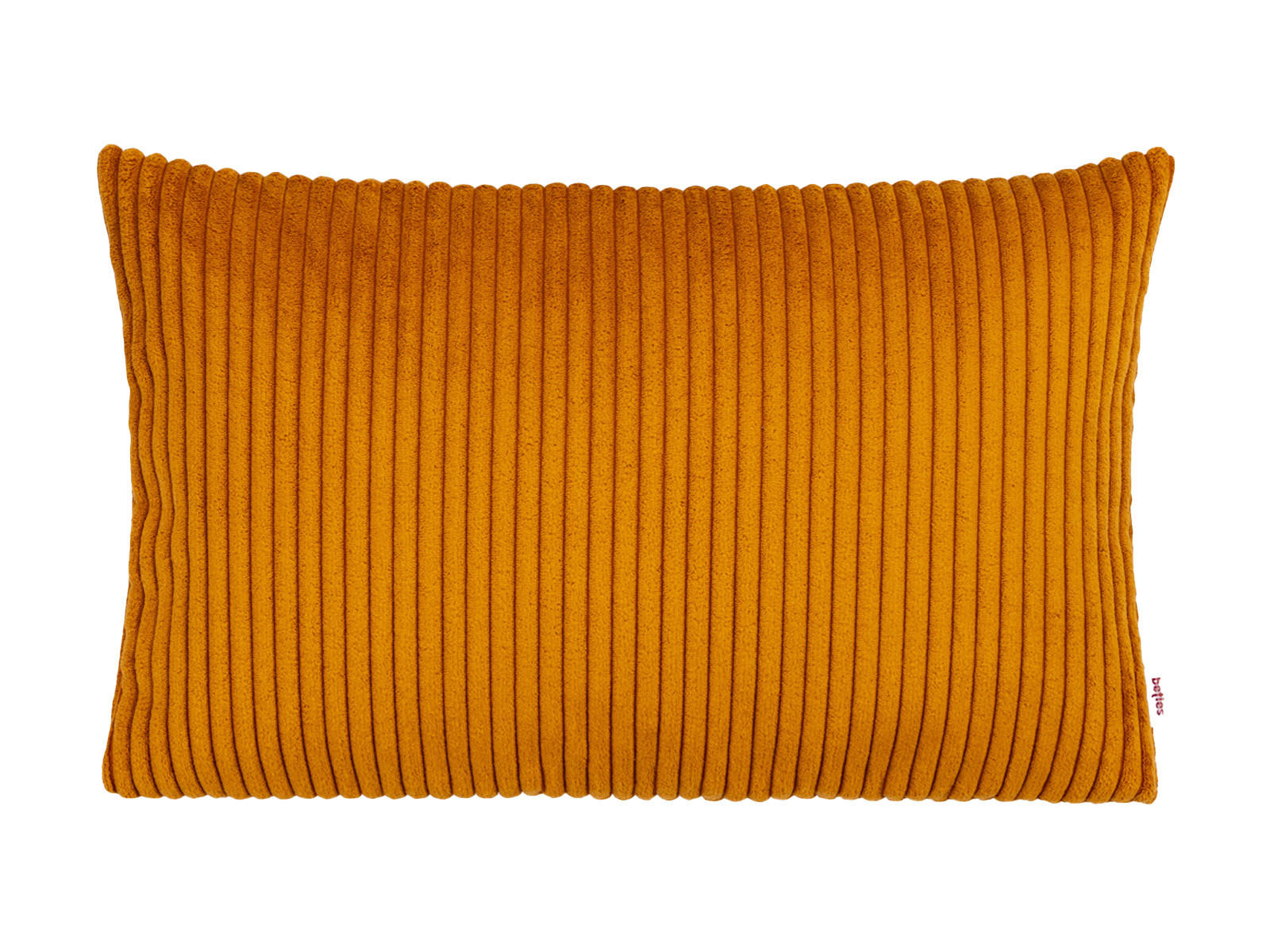 KISSENHÜLLE HYggelig No.2 Block Cord-Samt kurkuma-gelb 50/30 cm - Currygelb, Textil (30/50cm) - beties Heimtextil