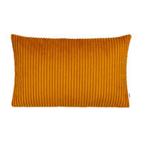 KISSENHÜLLE HYggelig No.2 Block Cord-Samt kurkuma-gelb 50/30 cm - Currygelb, Textil (30/50cm) - beties Heimtextil