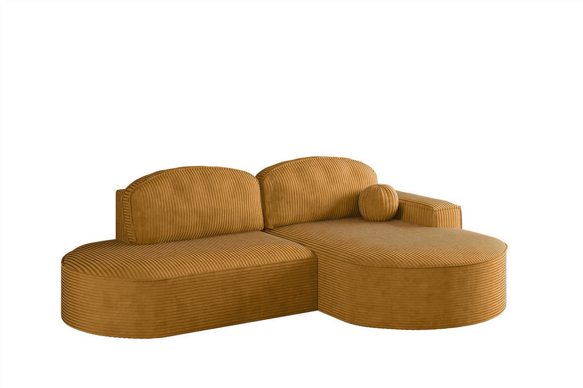 ECKSOFA Girona Mit Schlaffunktion - Gelb, Holzwerkstoff/Textil (278/179cm) - Fun Möbel