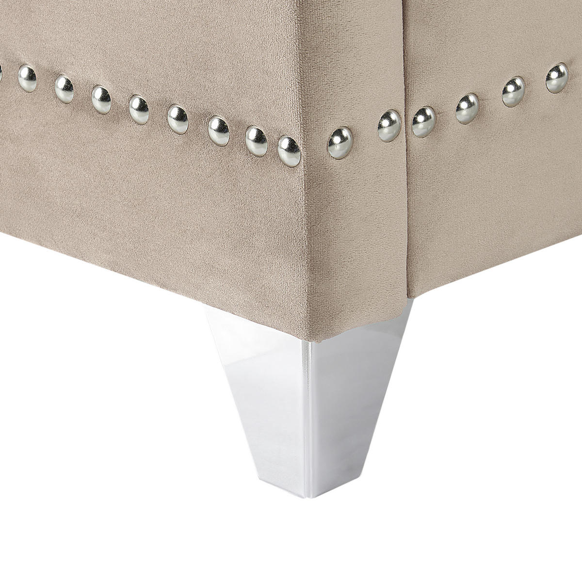 POLSTERBETT 180/200cm Taupe Ayette - Taupe, Textil (180/200cm) - Beliani