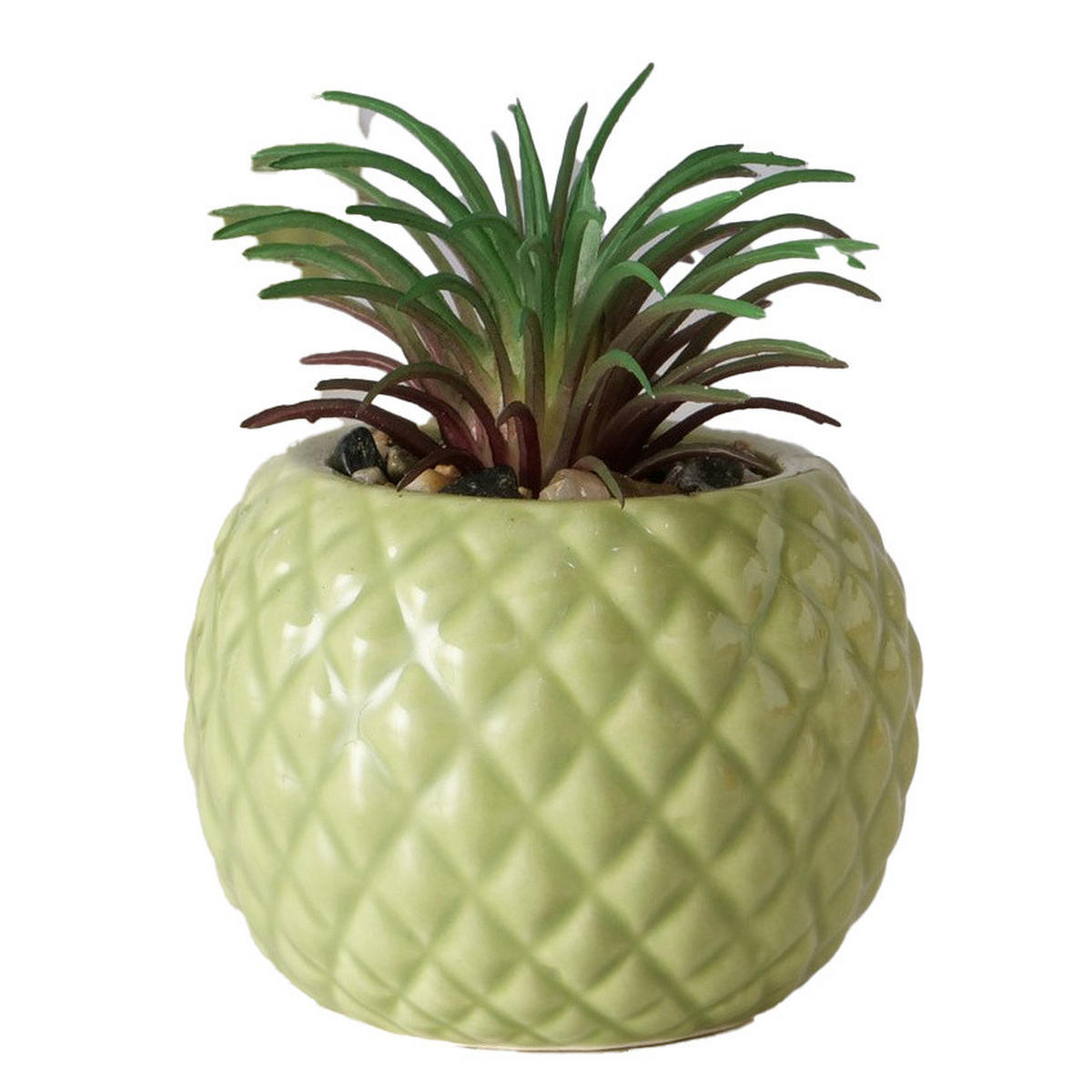 KÜNSTLICHER SUKKULENT Maluha 10,5 cm - Grün, Keramik (10.5cm) - Boltze Home