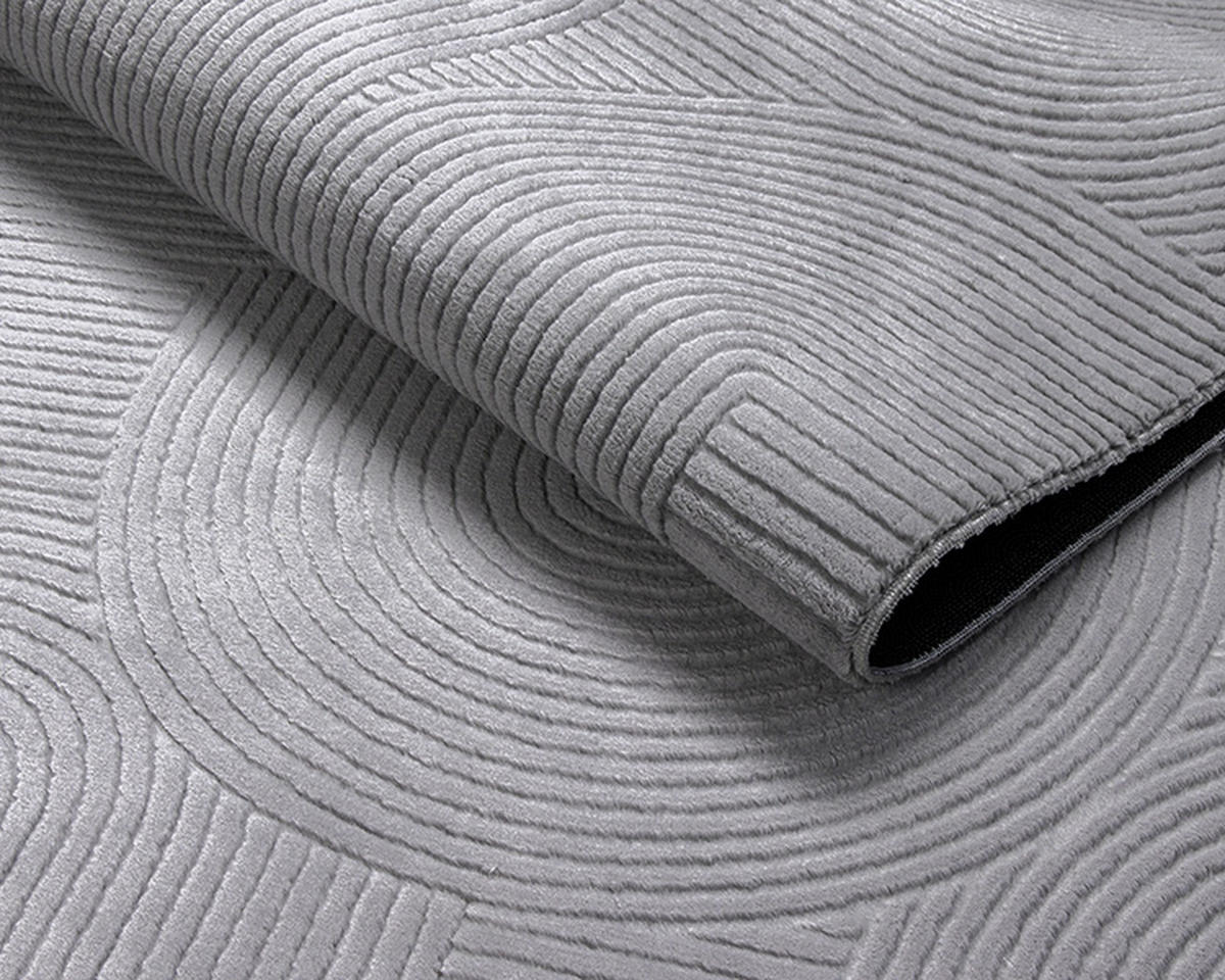 KURZFLORTEPPICH Antirutsch Geometrisch DALAR Polypropylen Grau 300 x 400 cm - Grau, Textil (300/400cm) - KADIMA DESIGN