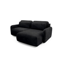 ECKSOFA Simone Mit Schlaffunktion - Schwarz, Holzwerkstoff/Textil (165/240cm) - Fun Möbel