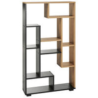 REGAL 122 cm Braun/Schwarz Alma - Braun, Holzwerkstoff (70/122/20cm) - Beliani