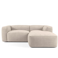 ECKSOFA RECHTS FUBBO, Cremig - Creme, Holz/Holzwerkstoff (225/176cm) - KONSIMO®