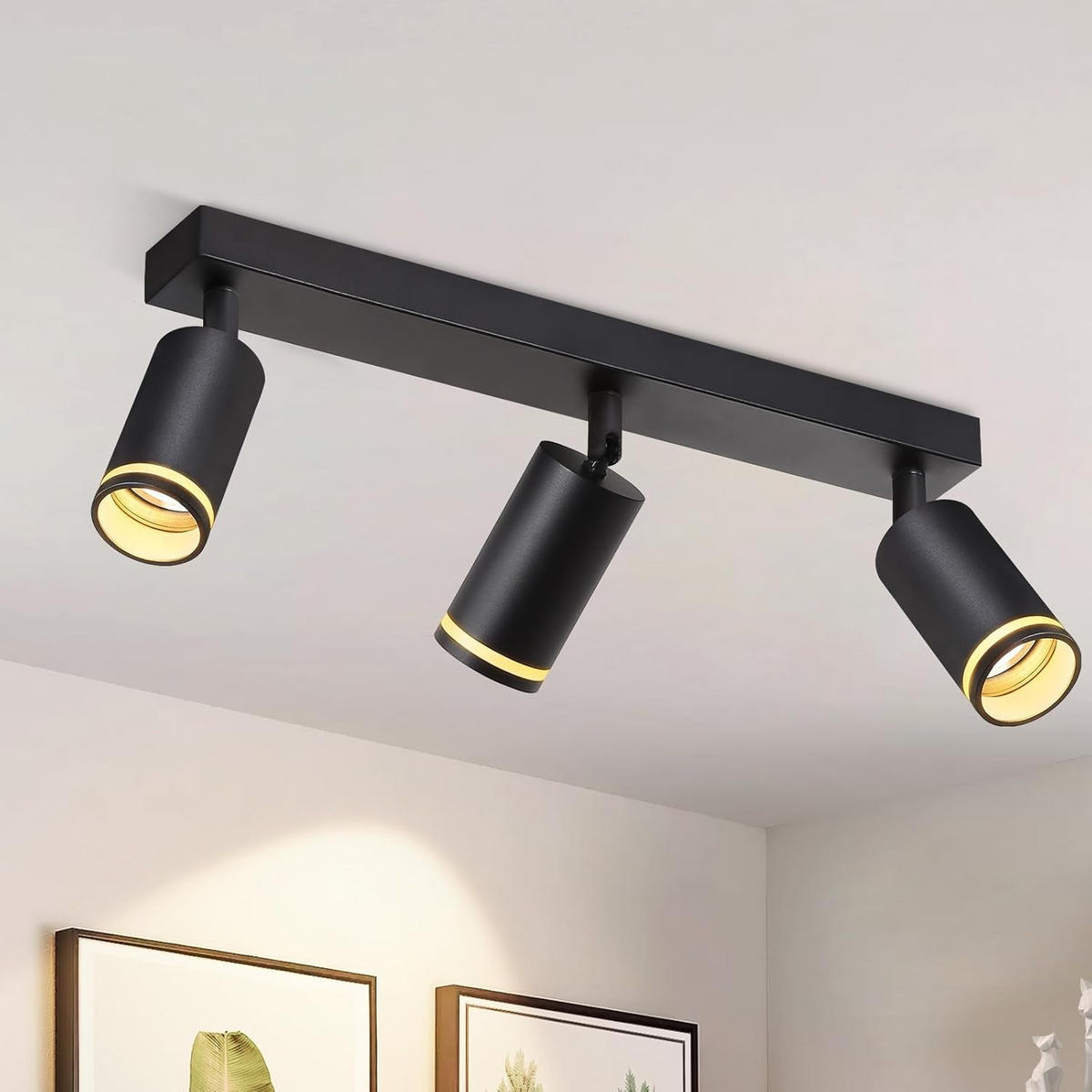 STRAHLER Fein 3-flammig 43/5/17 cm - Schwarz, Metall (43/5/17cm) - ZMH