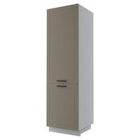 KÜHLSCHRANKUMBAU Kvantum D14/DL/60/207 Beige Matt / Grau Matt 60 / 59 / 207cm - Beige/Grau, Holz/Holzwerkstoff (60/207/59cm) - Feldmann-Wohnen