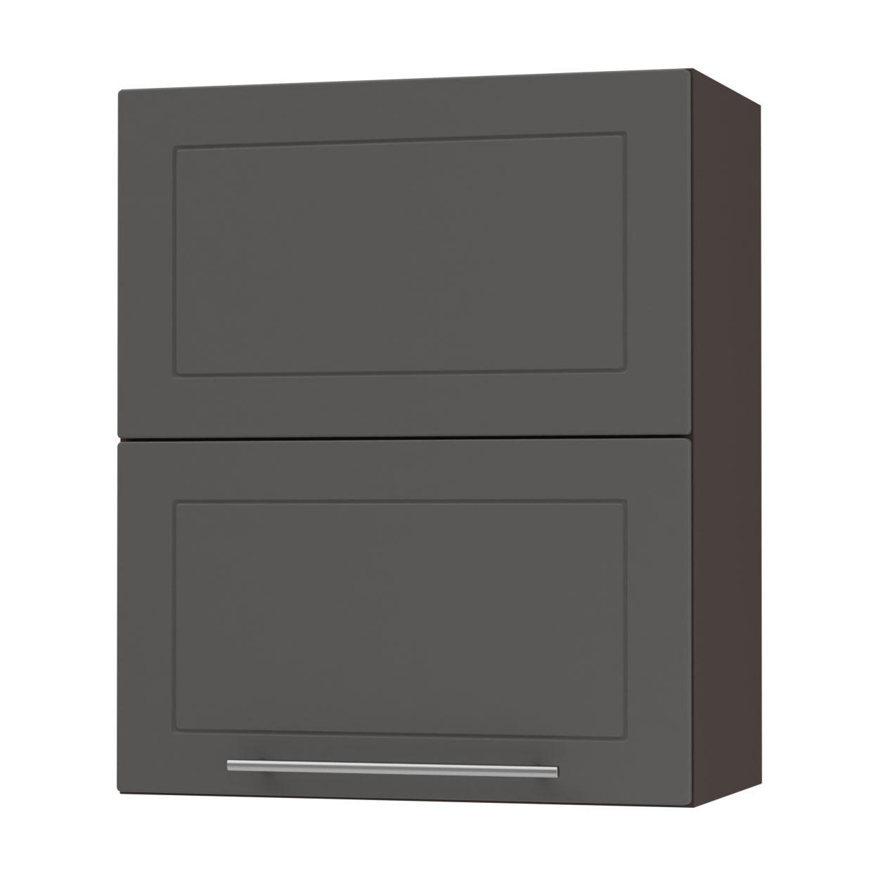 KÜCHENHÄNGESCHRANK Kvantum W8B/60 Graphit Matt / Lava Matt 60 / 32,5 / 72cm - Dunkelgrau/Graphitfarben, Holz/Holzwerkstoff (60/72/32.5cm) - Feldmann-Wohnen