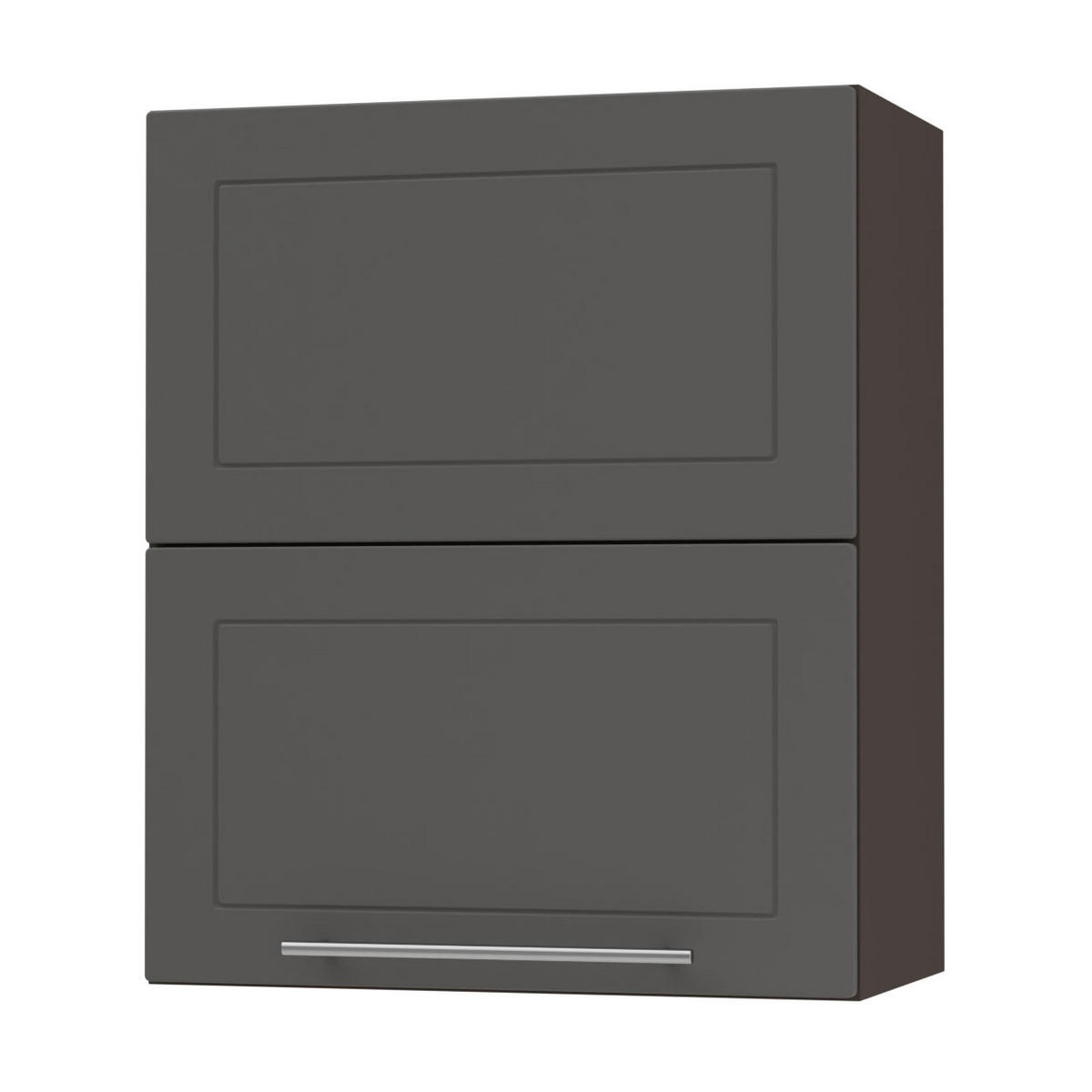 KÜCHENHÄNGESCHRANK Kvantum W8B/60 Graphit Matt / Lava Matt 60 / 32,5 / 72cm - Dunkelgrau/Graphitfarben, Holz/Holzwerkstoff (60/72/32.5cm) - Feldmann-Wohnen