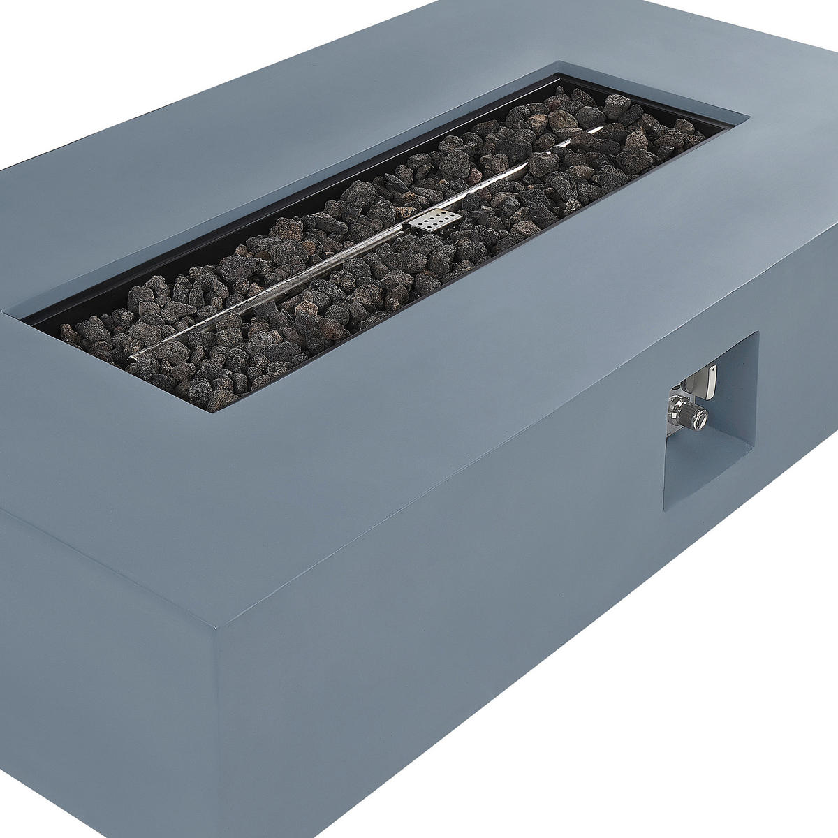 FEUERSTELLE Grau Pavo - Grau, Naturmaterialien (143/31/71cm) - Beliani