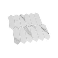 FLIESENAUFKLEBER 1 Stück 30,5 x 30,5 cm Selbstklebende Fliesen - Fico Marfil - Weiß/Grau, Kunststoff (30.5/0.3/30.5cm) - Mazovia