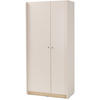 DREHTÜRENSCHRANK Alex für Jugenzimmer, mit 2 Türen, Sandbeige - Beige/Schwarz, Holzwerkstoff (90/195/52cm) - Beautysofa
