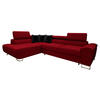 ECKSOFA Cotere Premium, Seite: Links - Rot, Holz/Textil (270/202cm) - MIRJAN24