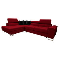 ECKSOFA Cotere Premium, Seite: Links - Rot, Holz/Textil (270/202cm) - MIRJAN24